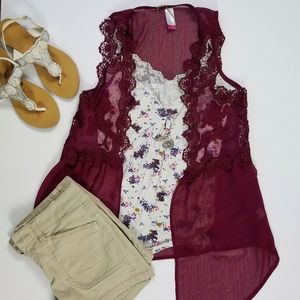 🎉B.O.G.O | No Bounderies | Spaghetti Strap Top | Floral | Sm | EUC